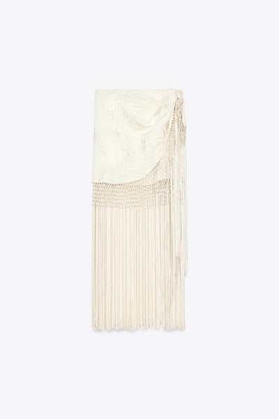 Jupe à frange broderie - Giorgia