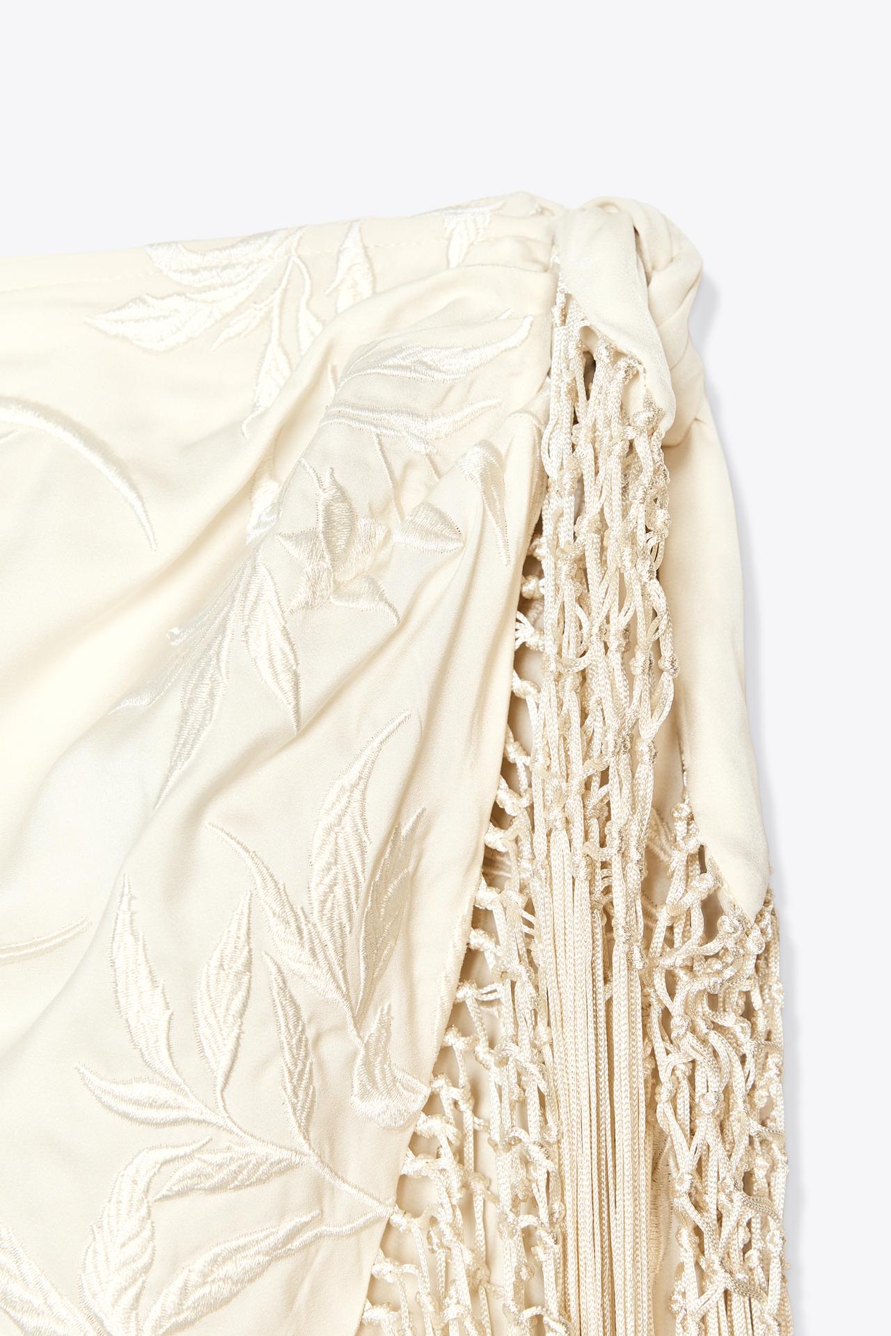 Jupe à frange broderie - Giorgia
