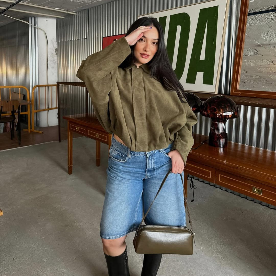 Veste légère en suède - Naïa