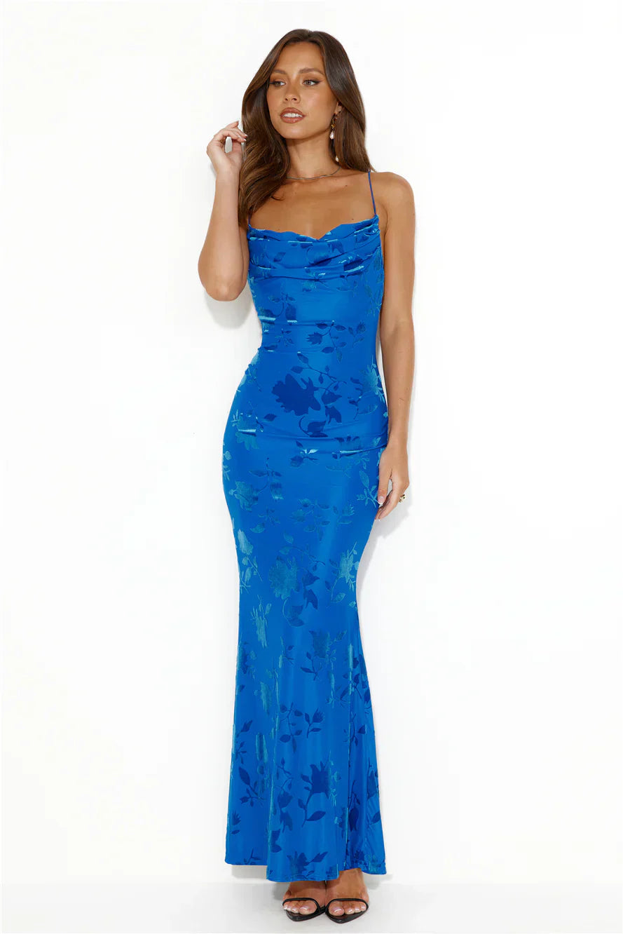 Robe Longue Dos Drapé - Sonia