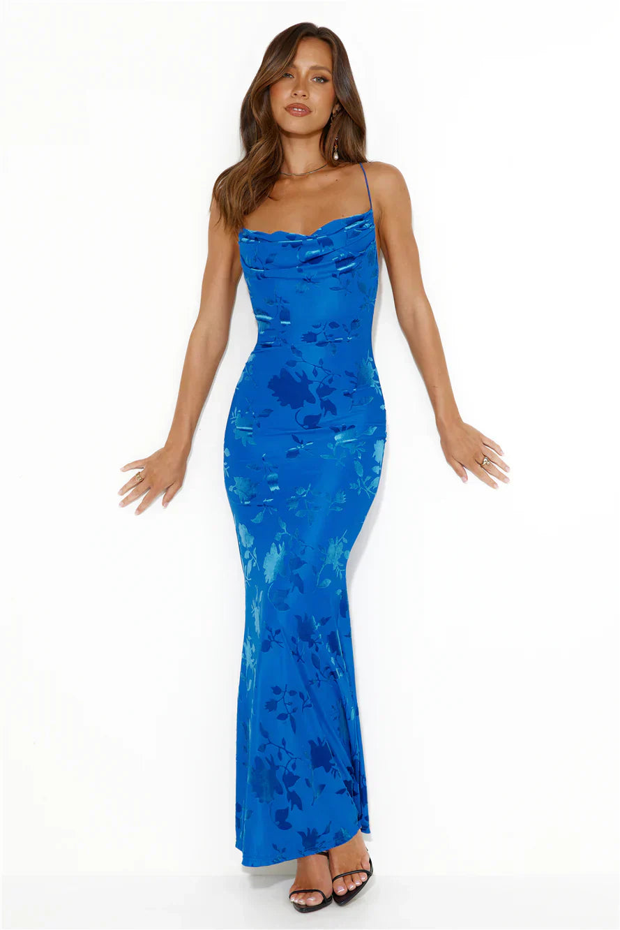 Robe Longue Dos Drapé - Sonia