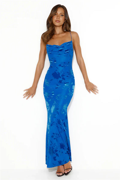 Robe Longue Dos Drapé - Sonia