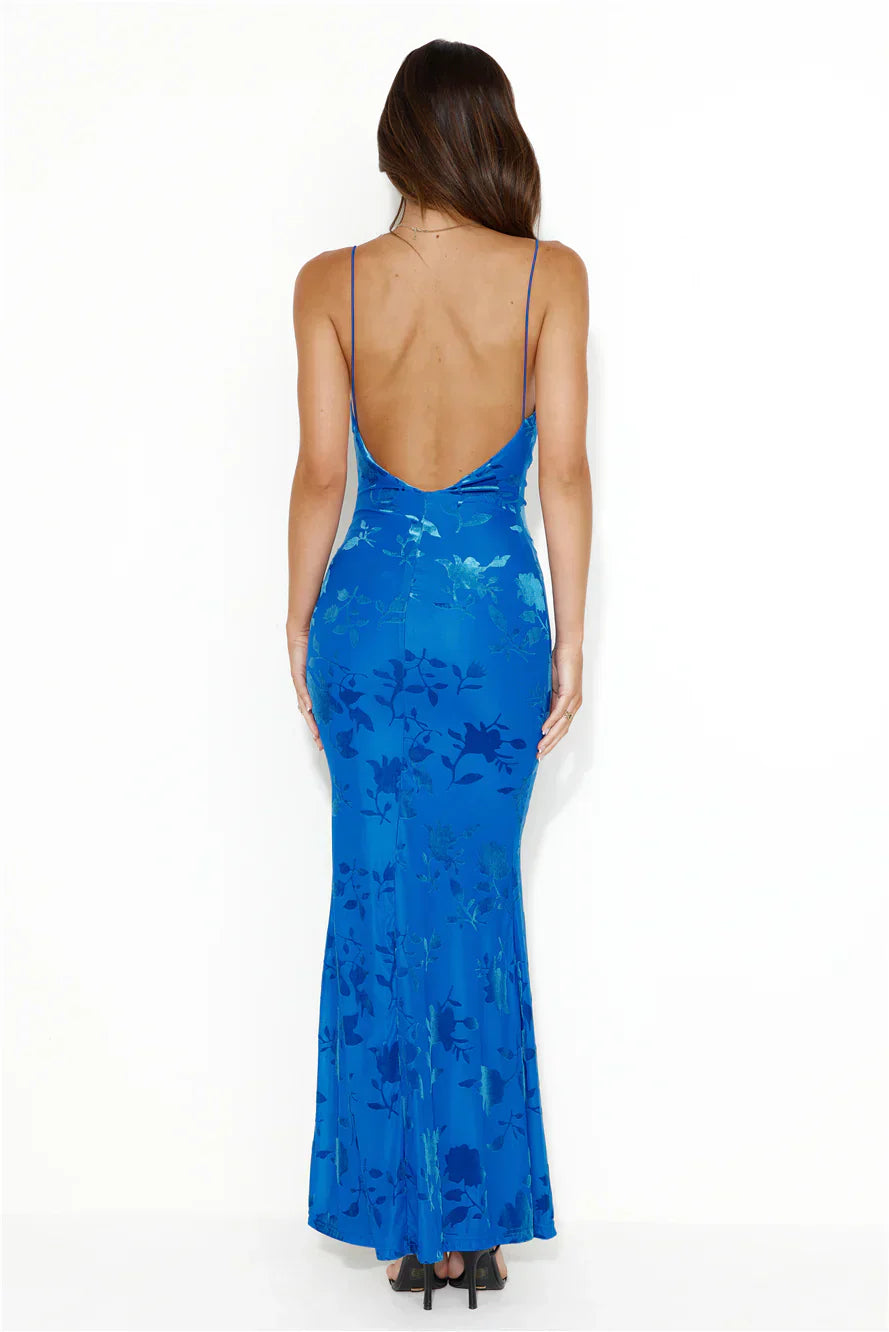 Robe Longue Dos Drapé - Sonia