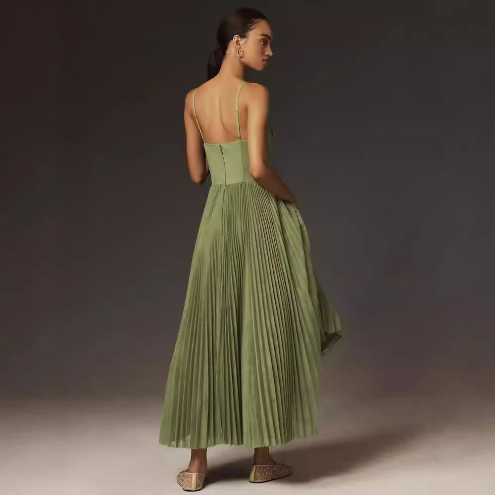 Robe Midi Bustier Plissée - Loriana