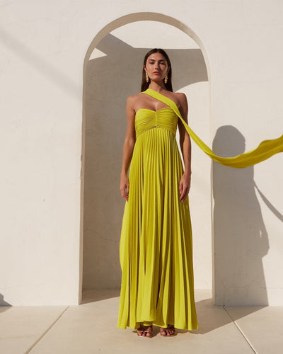 Robe Longue Bustier Plissée - Marianna