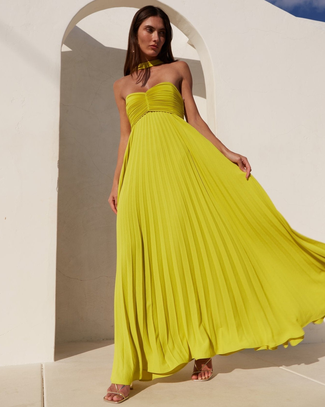 Robe Longue Bustier Plissée - Marianna