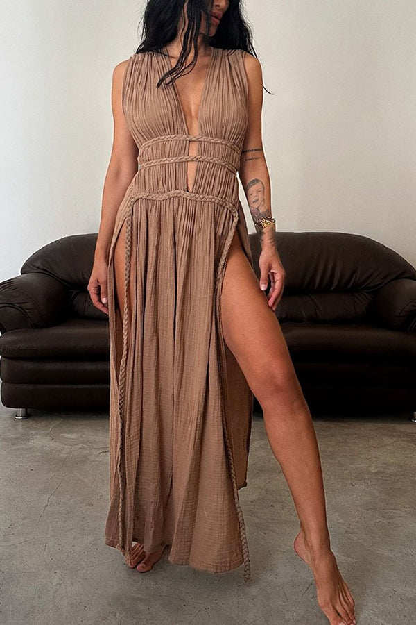 Robe Longue Bohème Fendue - Amalya