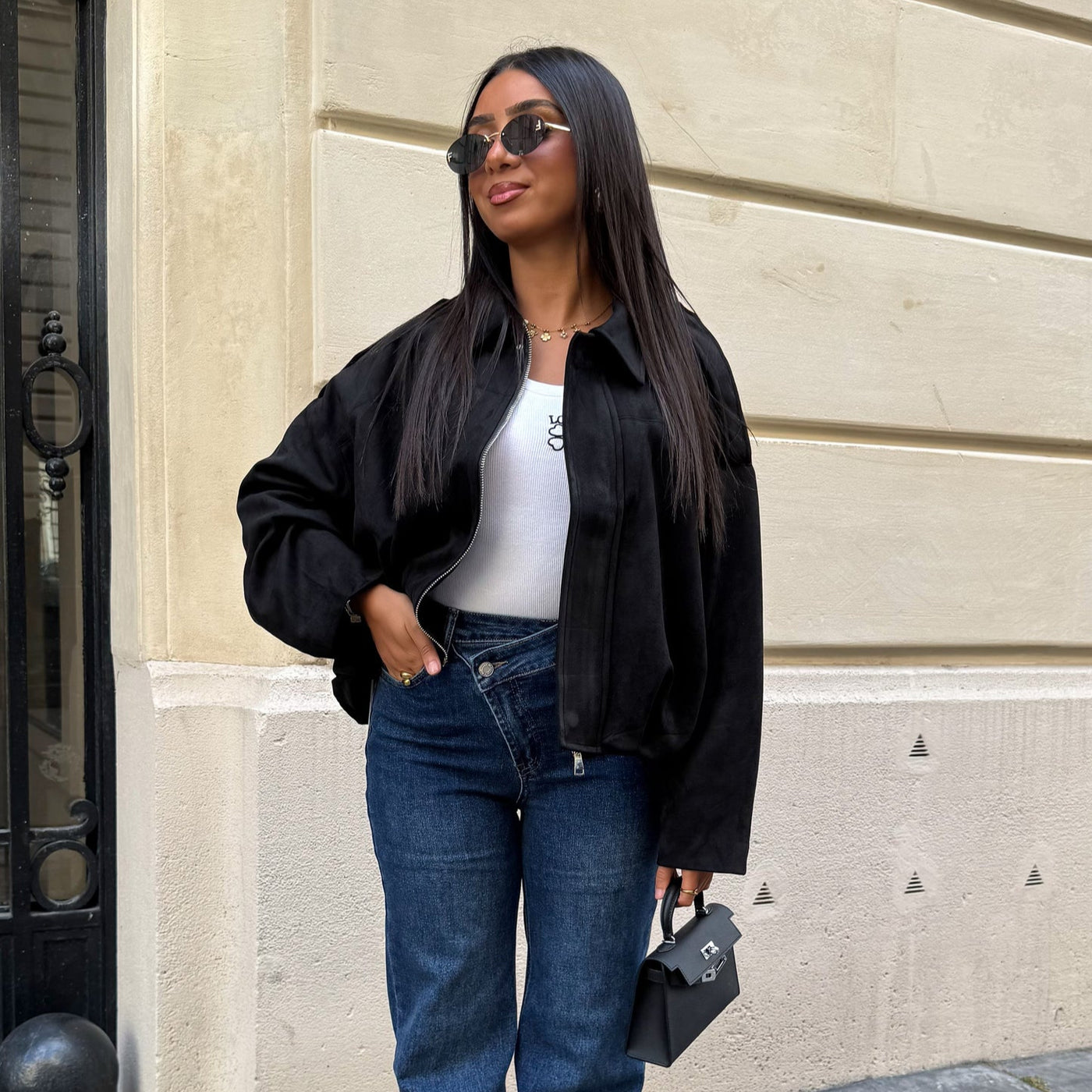 Veste automne en suède - Naïa