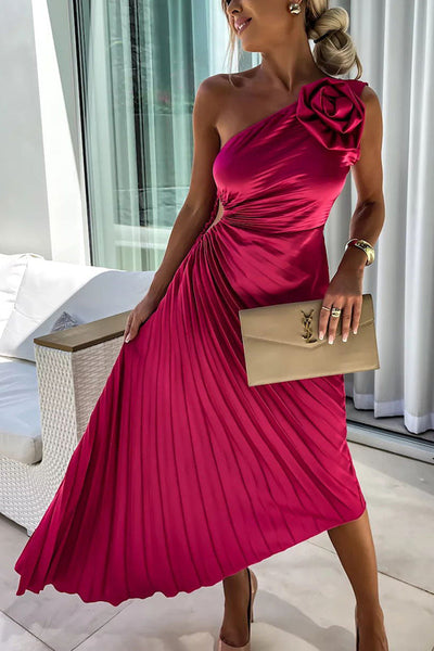 Robe Fleurie Asymétrique Romantique - Elizanna