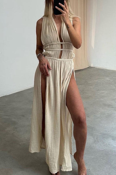 Robe Longue Bohème Fendue - Amalya
