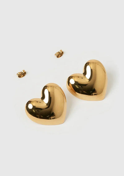 Boucles d’oreilles cœur bombé – Louna
