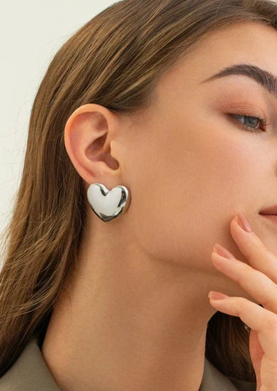 Boucles d’oreilles cœur bombé – Louna