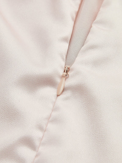 Robe Longue Satinée Fleurie – Olympya