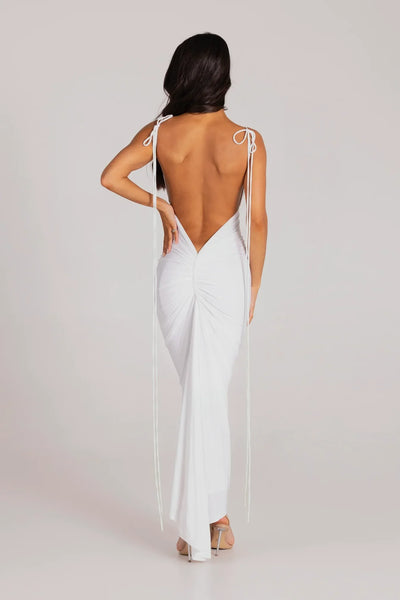 Robe longue dos nu sculptante – Amalya