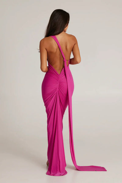 Robe Fendue Asymétrique – Lynessia