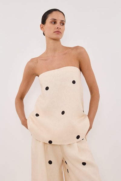 Ensemble Haut Bustier et Pantalon Large - Leana