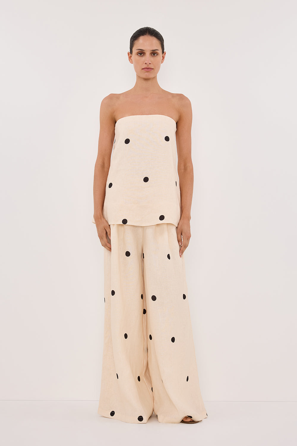 Ensemble Haut Bustier et Pantalon Large - Leana