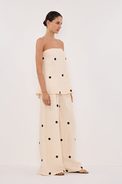 Ensemble Haut Bustier et Pantalon Large - Leana