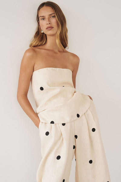 Ensemble Haut Bustier et Pantalon Large - Leana
