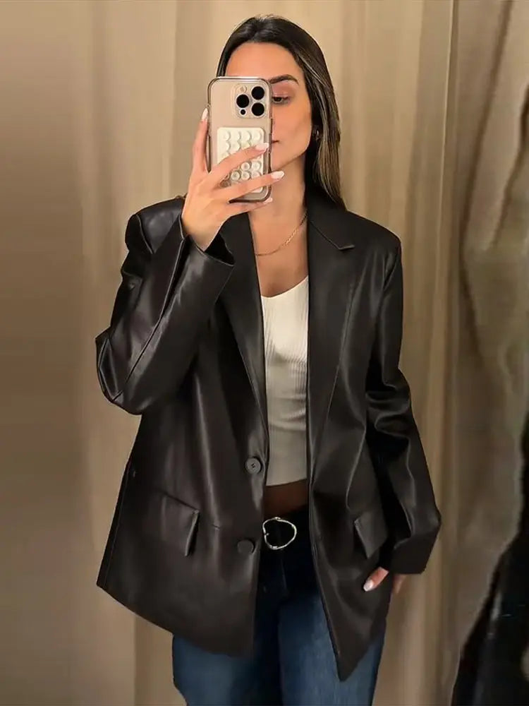 Blazer cuir vegan - Azelia