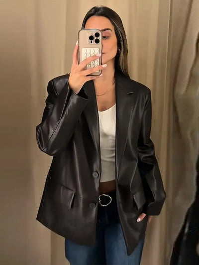 Blazer cuir vegan - Azelia
