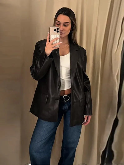 Blazer cuir vegan - Azelia