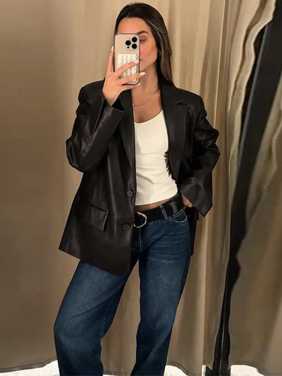Blazer cuir vegan - Azelia
