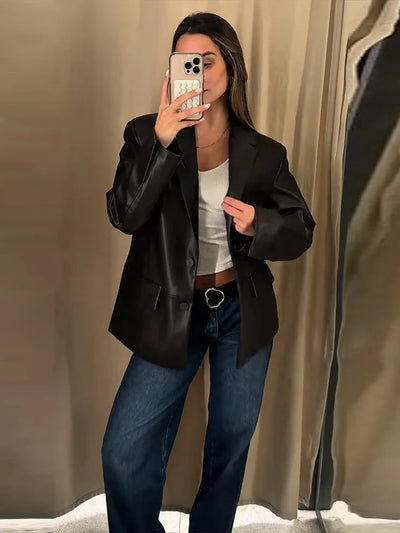 Blazer cuir vegan - Azelia