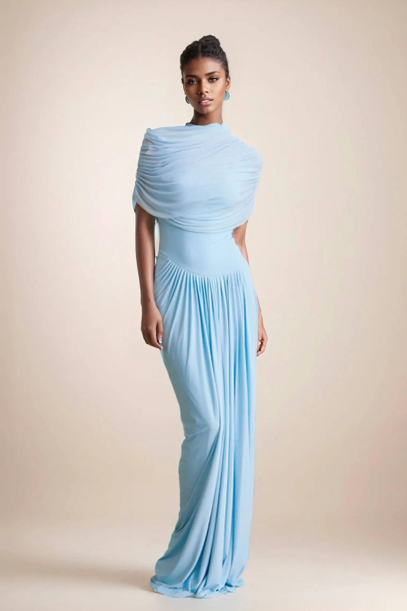 Robe Maxi Drapée Longue Femme - Sabrina