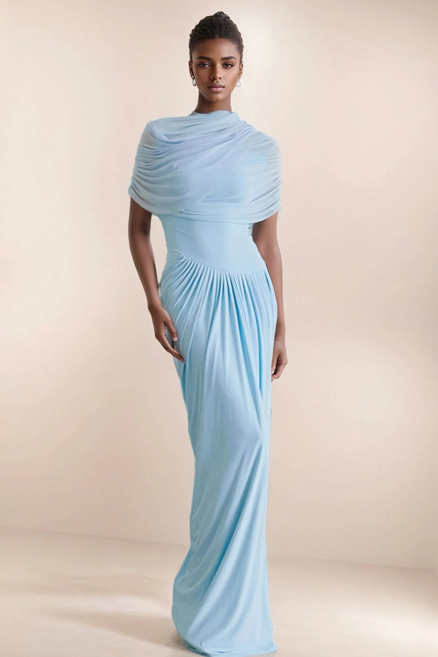 Robe Maxi Drapée Longue Femme - Sabrina