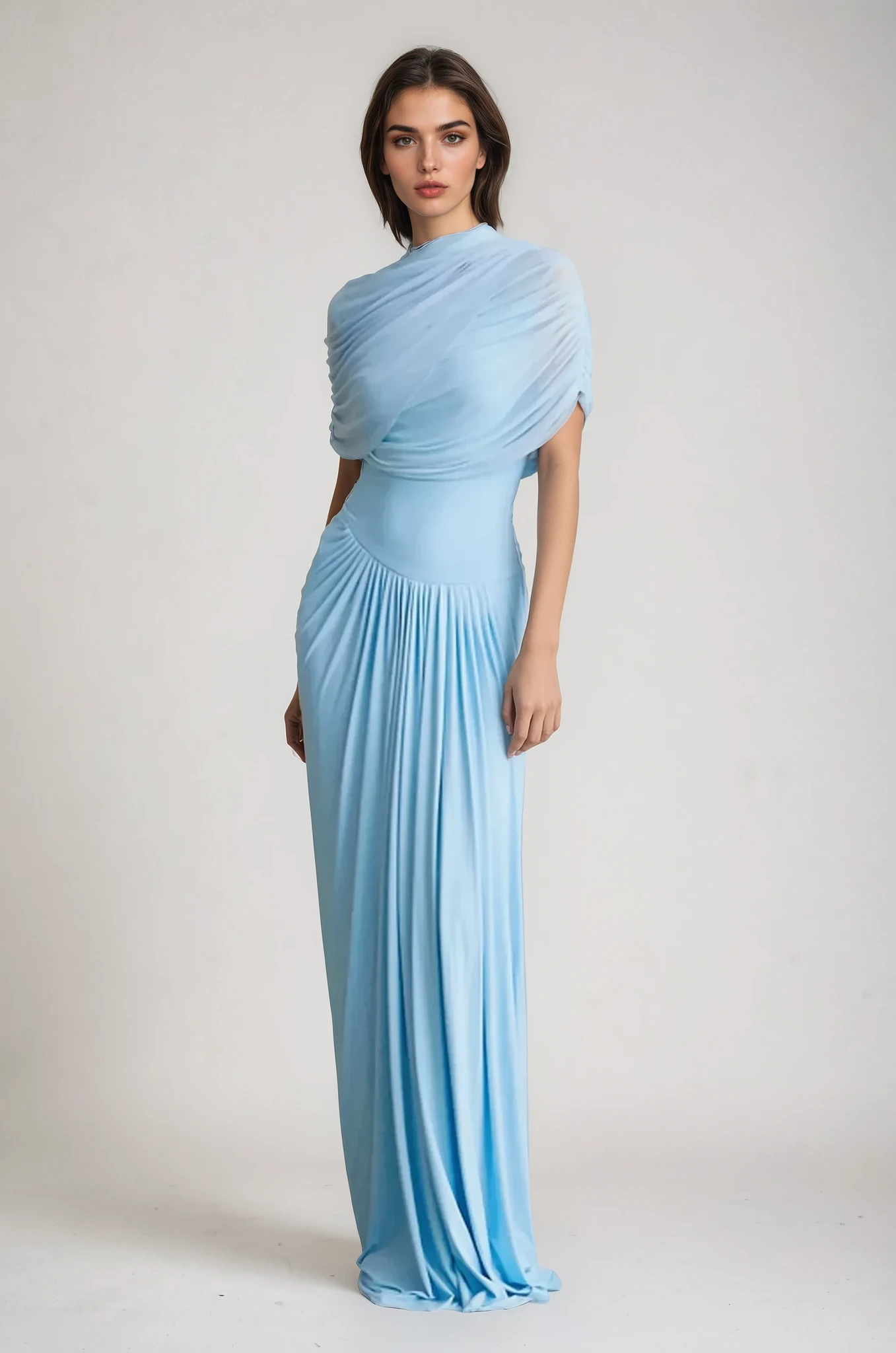 Robe Maxi Drapée Longue Femme - Sabrina