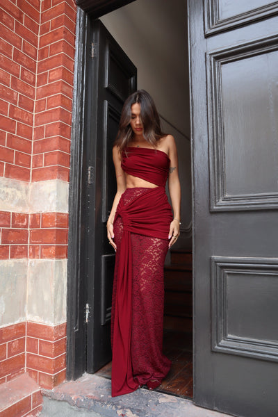 Robe asymétrique dentelle - Bella
