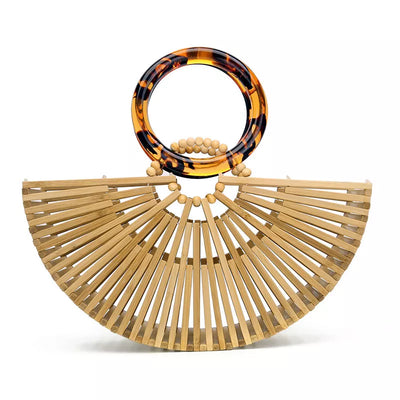 Sac rigide demi lune bambou