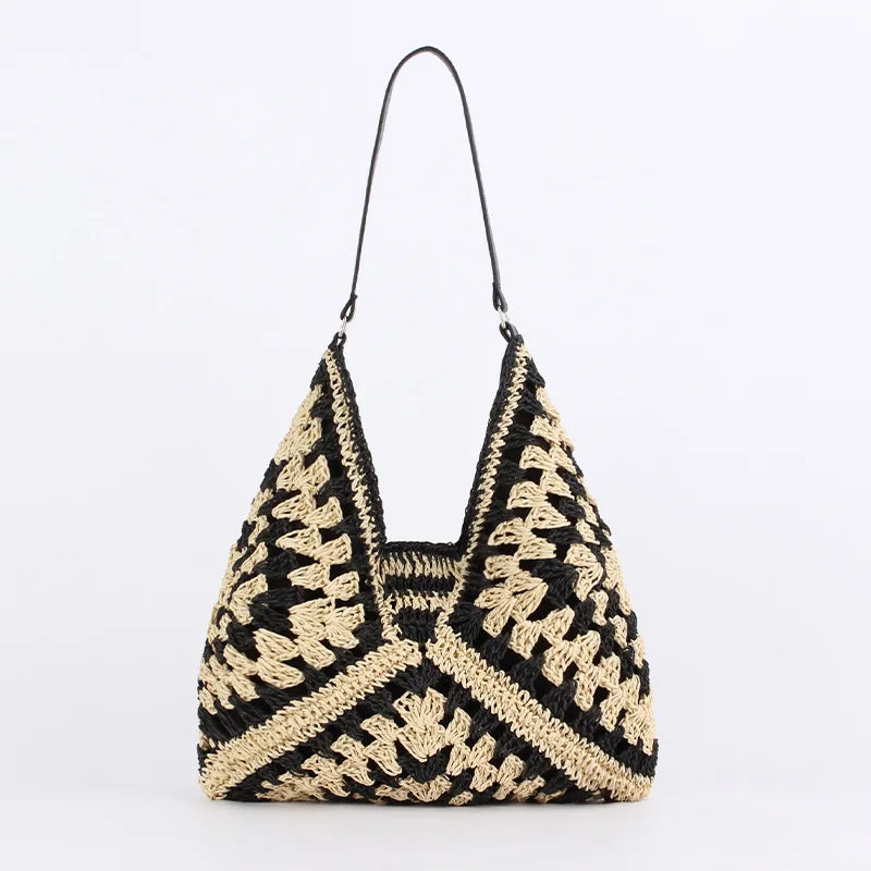 Tote Bag Noir et Blanc Tissage