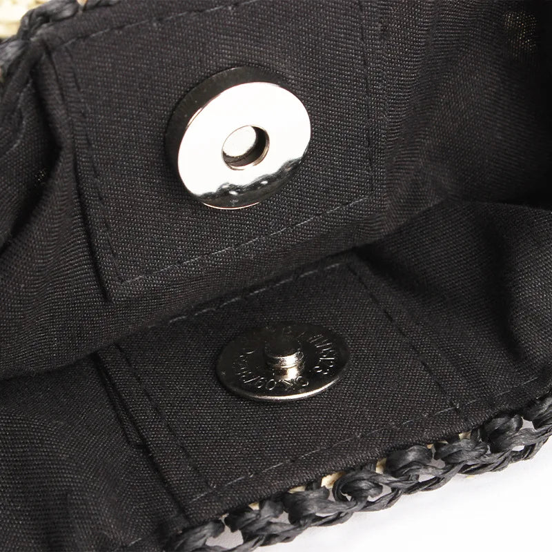 Tote Bag Noir et Blanc Tissage