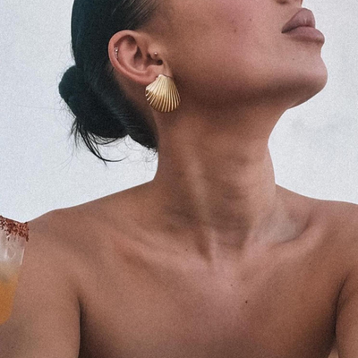 Boucles d’oreilles coquillage doré – Alhena
