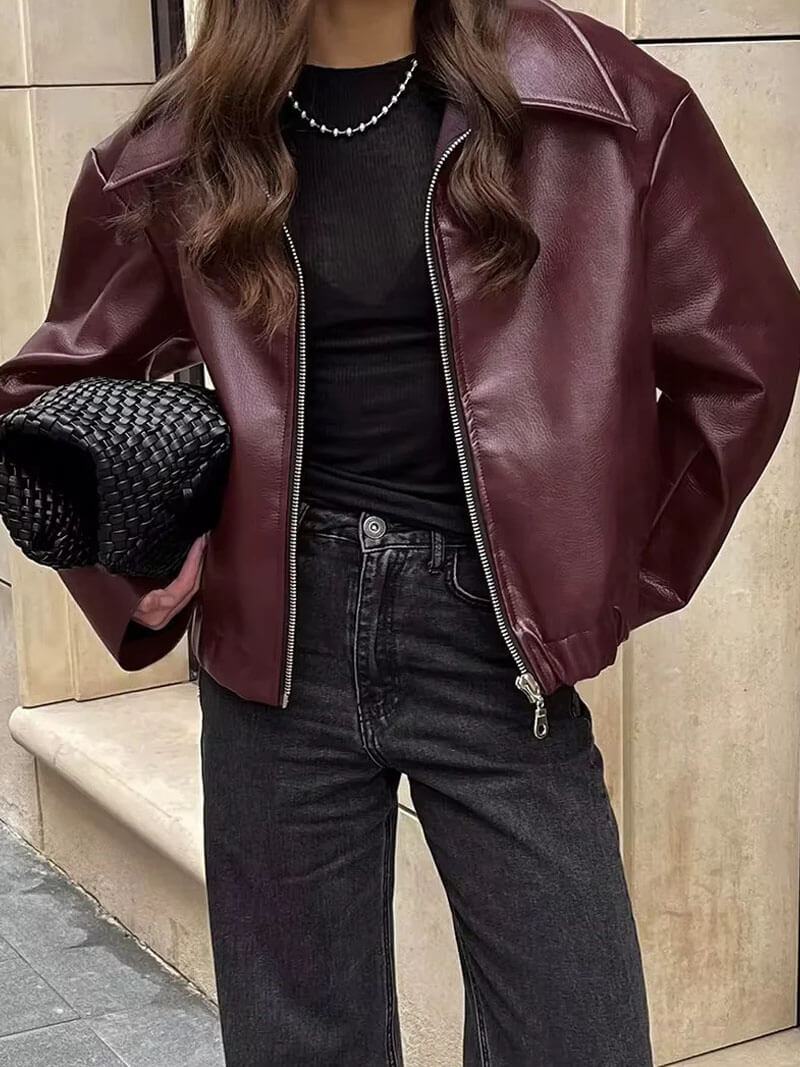 Veste en cuir Roma