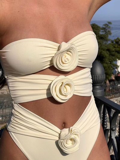 Maillot Une-Pièce Élégant à Détails Floraux - Leya