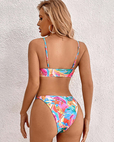 Bikini Tropical Imprimé Fleuri – Hildra