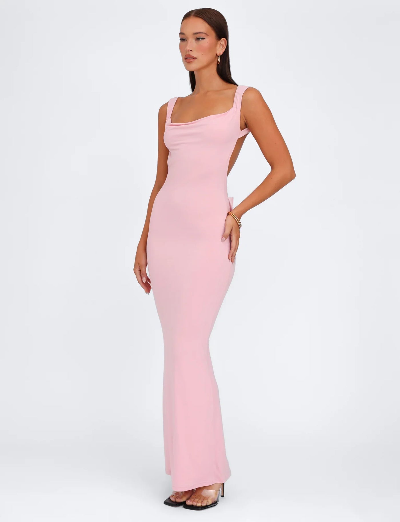 Robe Longue Dos Nu avec Nœud – Valentina