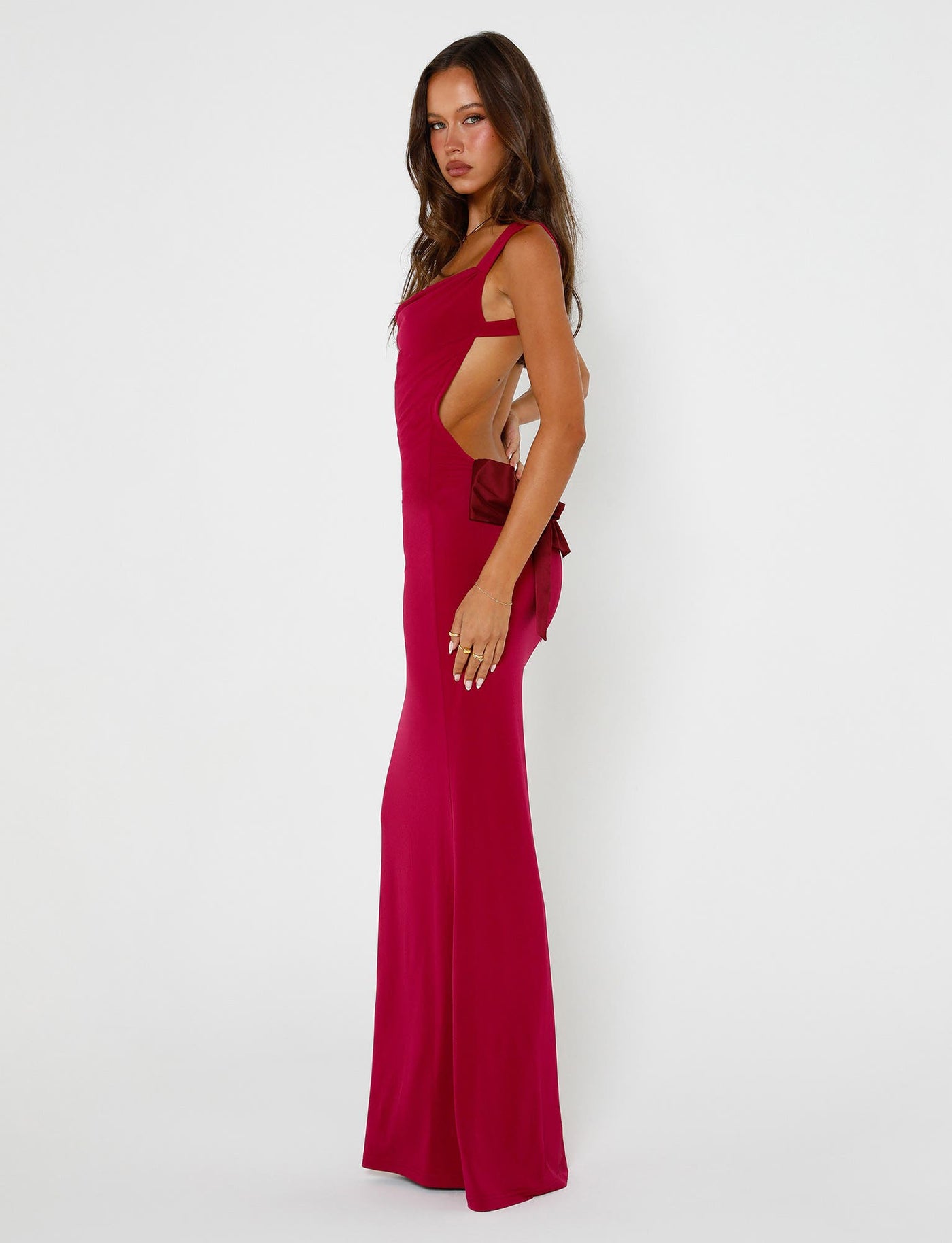 Robe Longue Dos Nu avec Nœud – Valentina