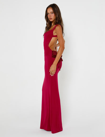 Robe Longue Dos Nu avec Nœud – Valentina