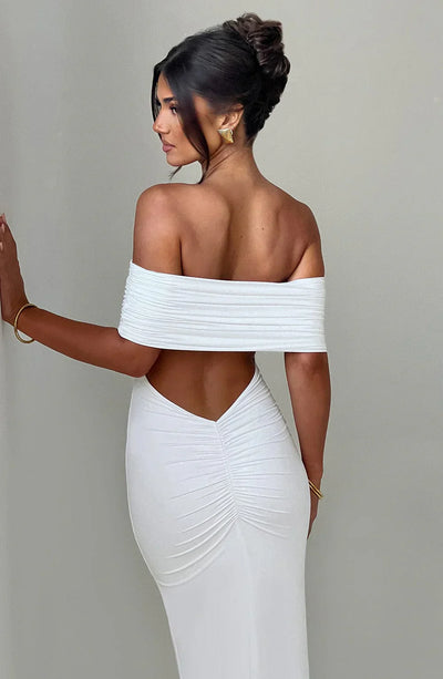 Robe moulante épaules dénudées dos nu – Azrya