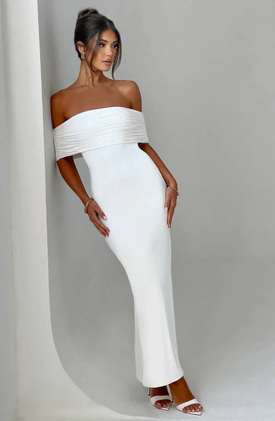 Robe moulante épaules dénudées dos nu – Azrya