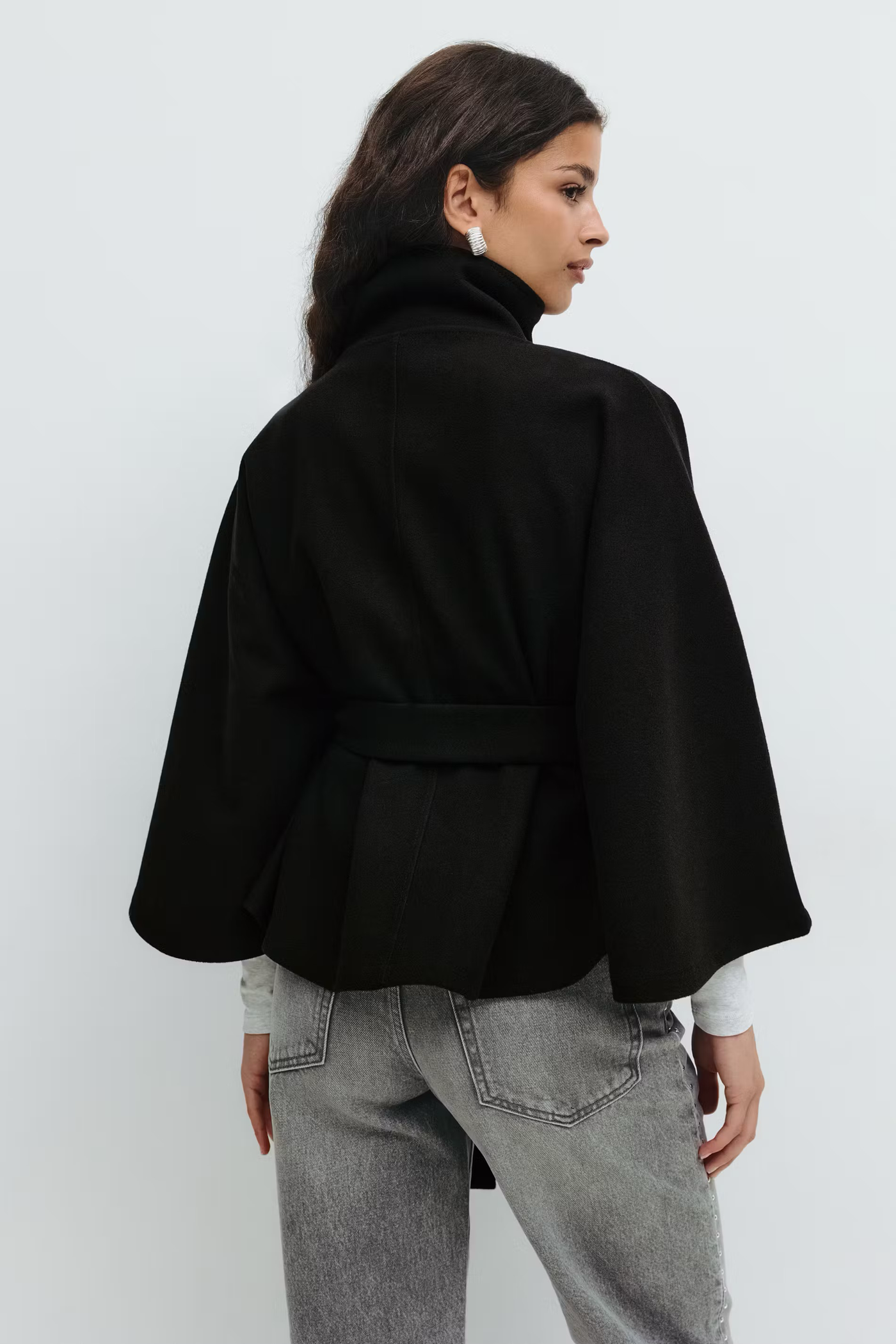 Veste cape à ceinture - Cyrilla