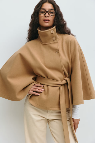 Veste cape à ceinture - Cyrilla