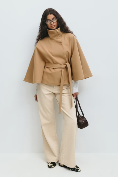 Veste cape à ceinture - Cyrilla