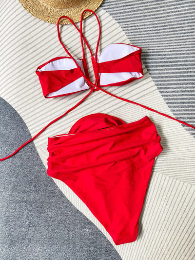 Bikini Halter Fleur Sculptée – Roselina