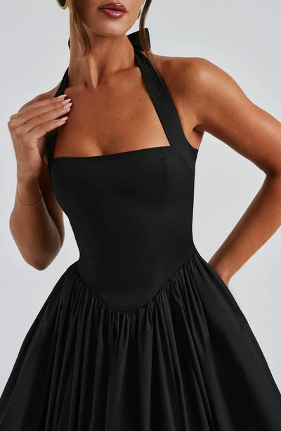 Robe Midi Corset à Lacets Blanche Élégante – Milla