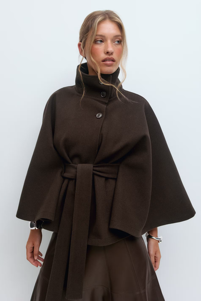 Veste cape à ceinture - Cyrilla